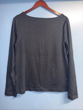 GAP Black Long Sleeve Women's Boatneck Tee
